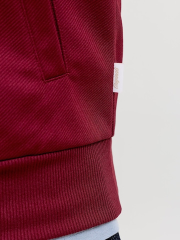 JACK & JONES - Sudadera con cremallera en rojo