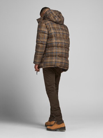 JACK & JONES Winter Jacket 'Tony' in Brown