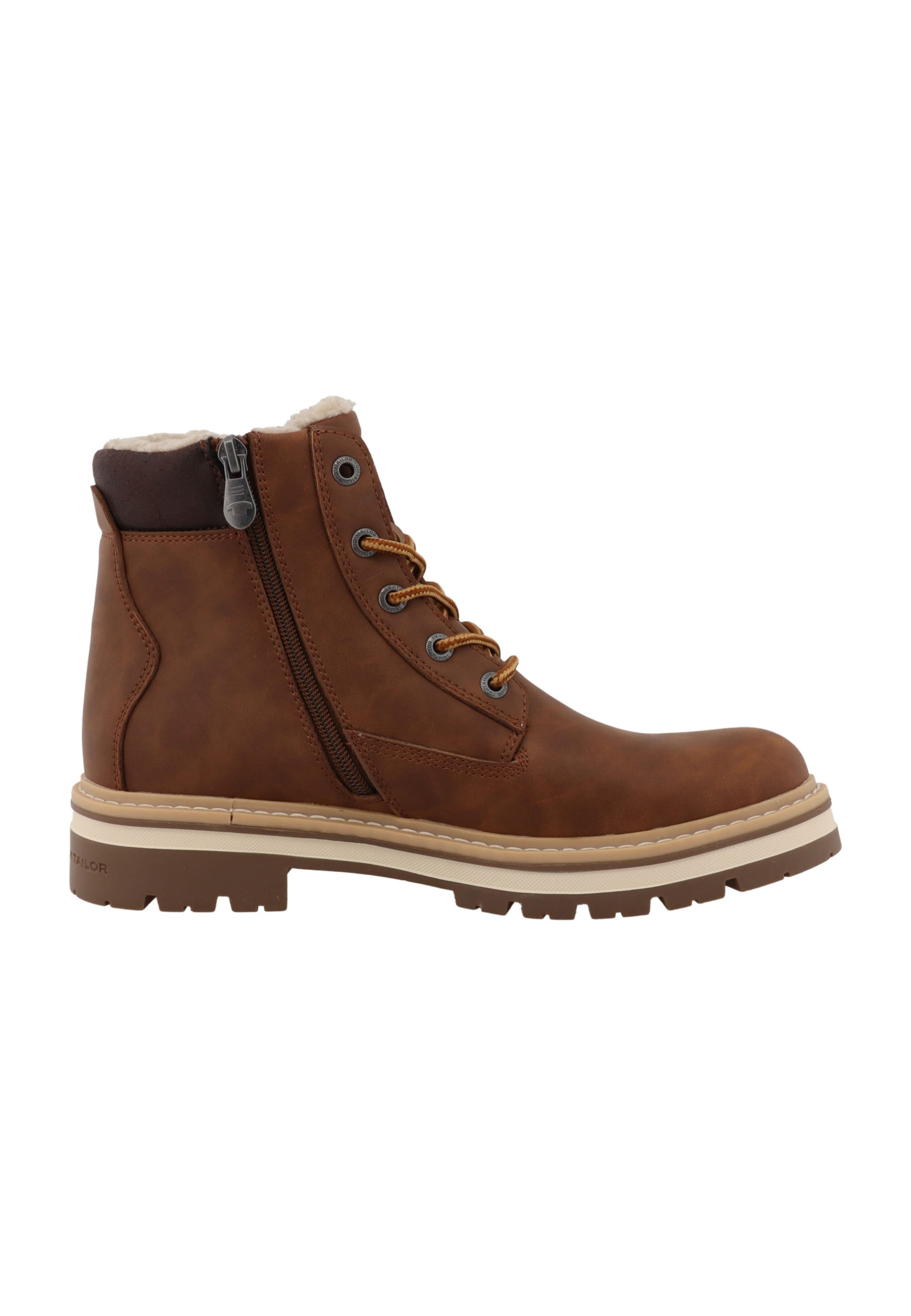 TOM TAILOR Veterboots in Bruin