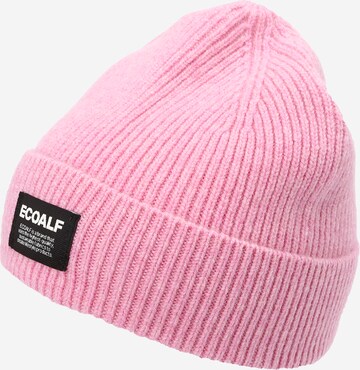 ECOALF Beanie in Pink: front