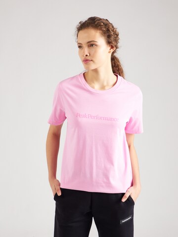 T-shirt fonctionnel 'MORNING DEW' PEAK PERFORMANCE en rose : devant