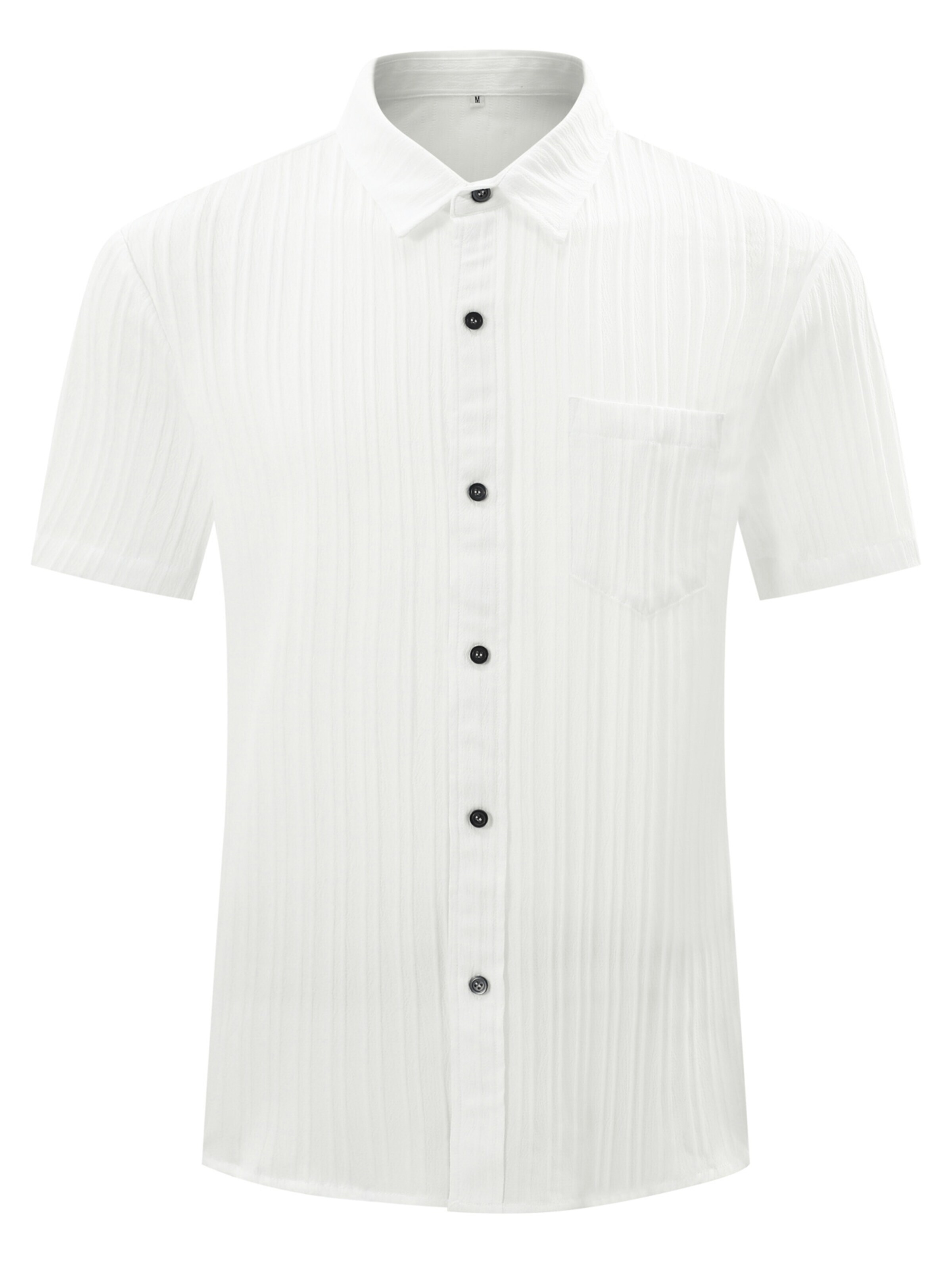 ALLTHEMEN Button Up Shirt 'Schwung' in White: front