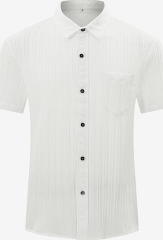 ALLTHEMEN Button Up Shirt 'Schwung' in White: front