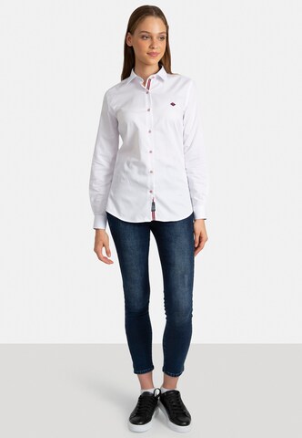 Sir Raymond Tailor Blouse 'Macenta' in White
