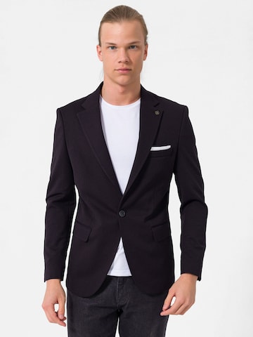 Slim fit Sacou de la Daniel Hills pe negru: față