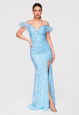 Ombre Avondjurk in Blauw: voorkant