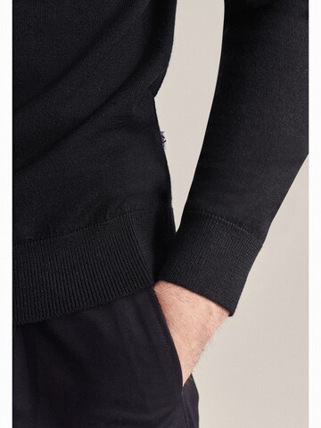 Pull-over 'Schwarze Rose' SEIDENSTICKER en noir