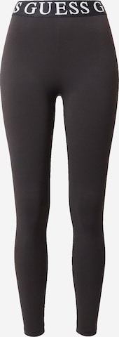 Skinny Pantalon de sport 'Kiran' GUESS en noir : devant