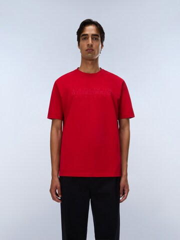 NAPAPIJRI Shirt 'S-Bollo' in Red: front