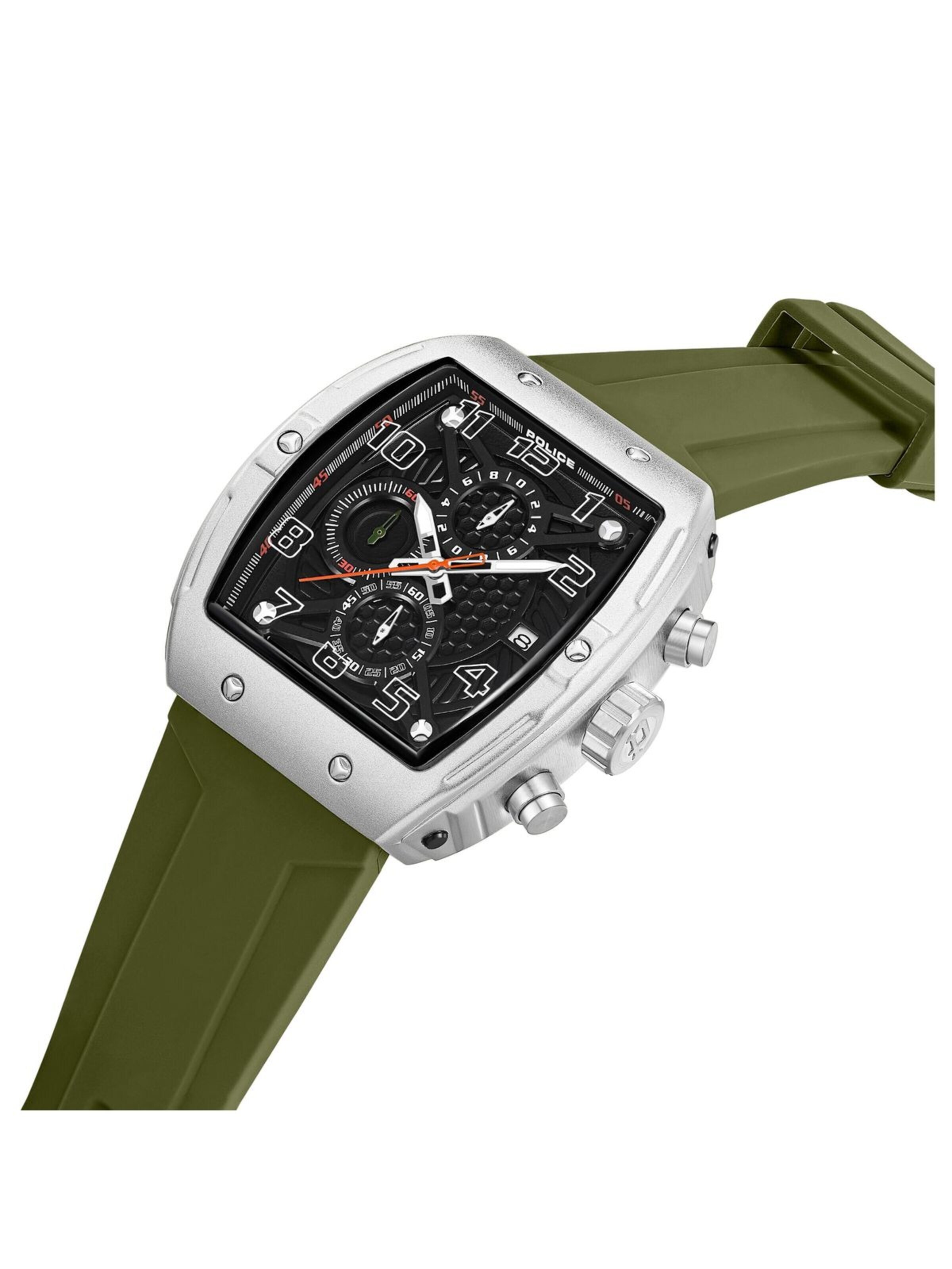 Montre à affichage analogique 'Police - Chronograph Coswig - Quartz watch movement - Watch case width: 46 mm' POLICE en vert