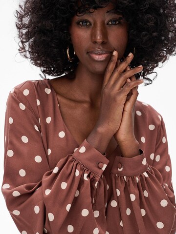 Blue Shadow Dress in Brown