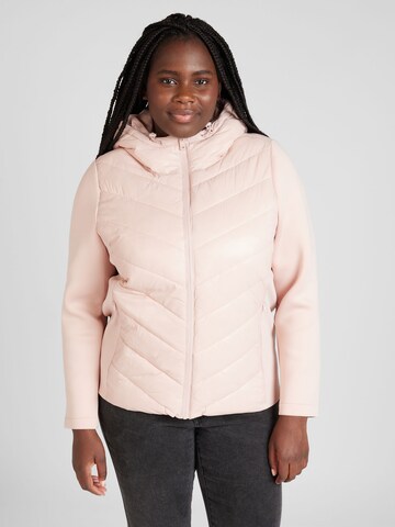 ONLY Carmakoma Between-season jacket in Pink: front