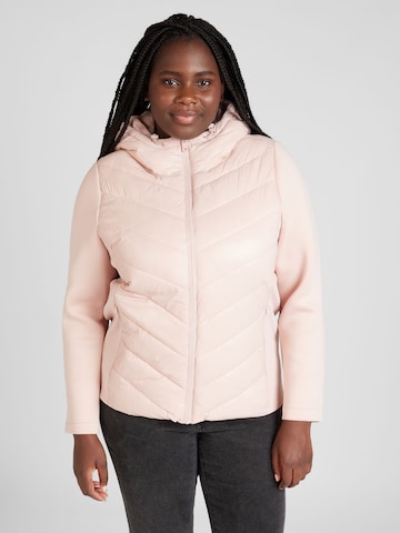 ONLY Carmakoma Демисезонная куртка в Ярко-розовый: спереди