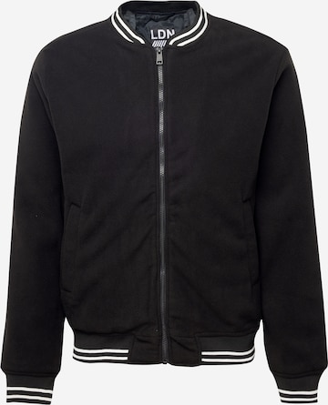 BRAVE SOUL Fleece jacket 'ROJO' in Black: front