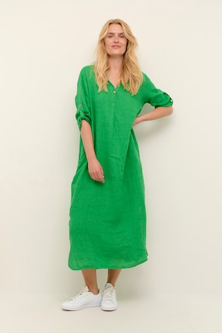 Cream Shirt Dress 'Bellis' in Green