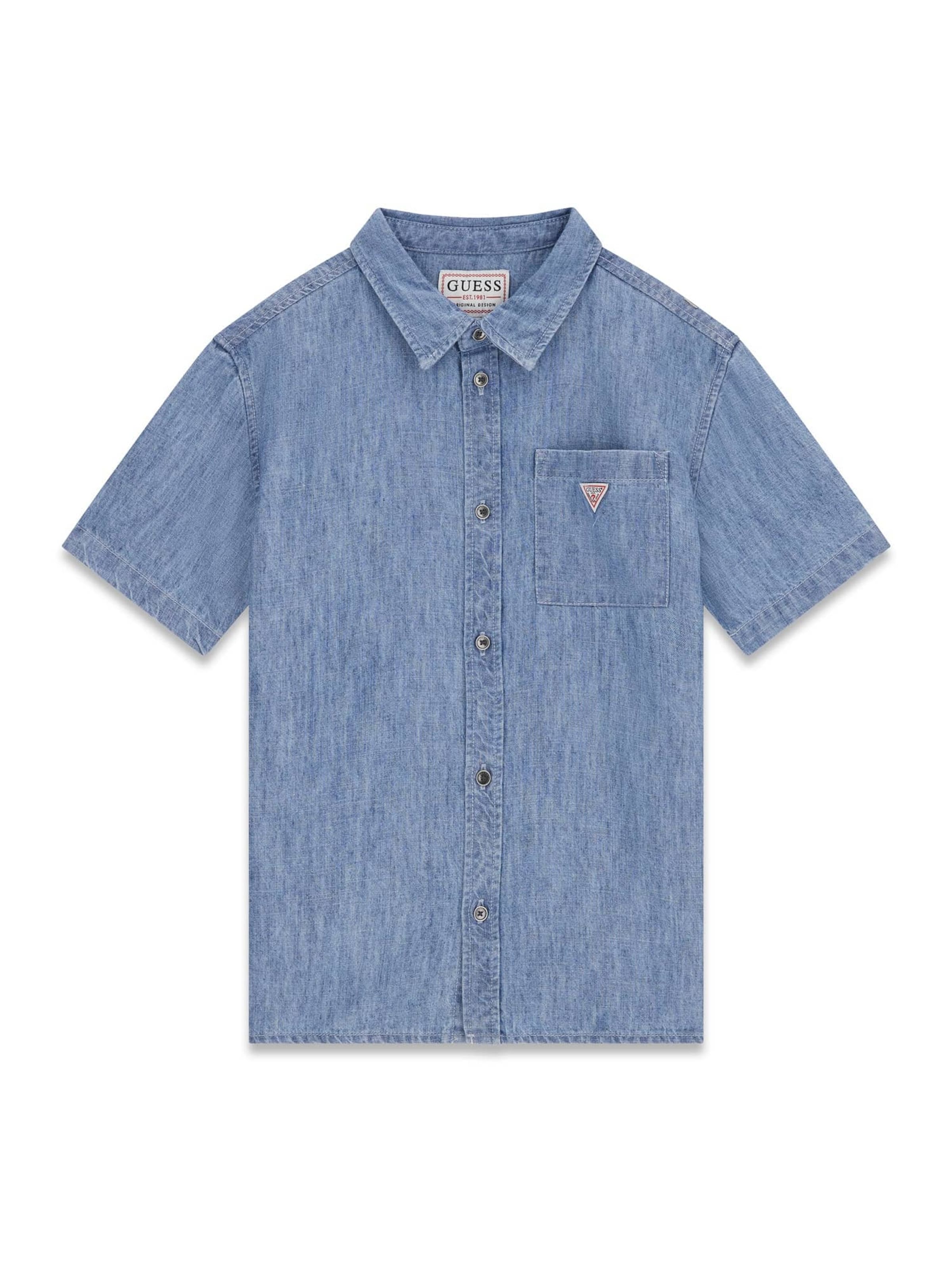 GUESS Regular fit Button Up Shirt in Blue: front