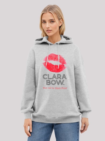 F4NT4STIC Sweatshirt 'Clara Bow Red Lip Classic Thing' in Grijs: voorkant