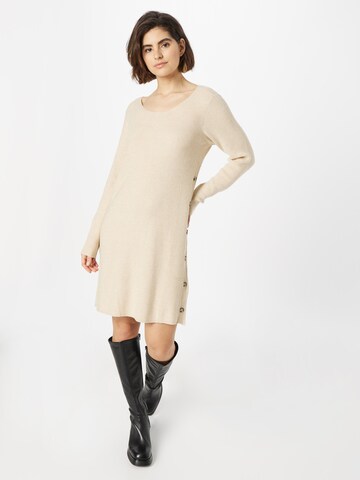 Cream Knitted dress 'Christine' in Beige: front