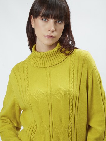 Influencer Pullover in Gelb