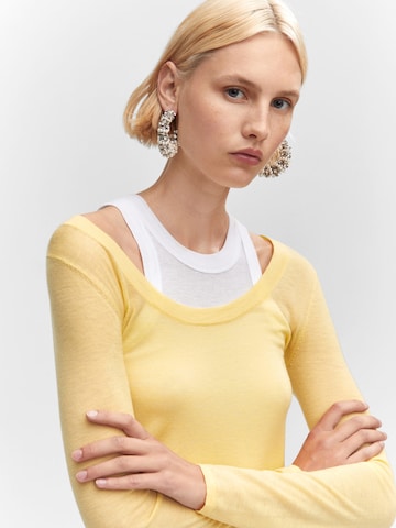 MANGO Sweater 'Zuki' in Yellow