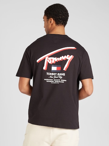 Tommy Jeans - Camiseta en negro: frente