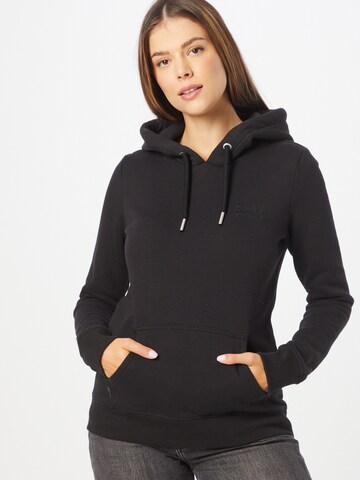 Superdry Sweatshirt in Black: front