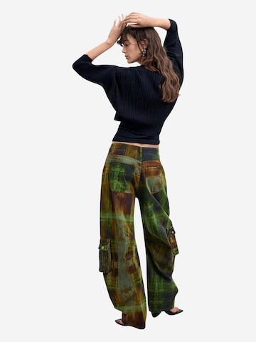 Wide leg Pantaloni 'PANT_GREEN CHECKS_LAC 26WWPW04' di Desigual in verde