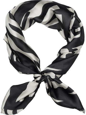 styleBREAKER Tuch 'Halstuch Zebra Muster Satin Optik'‌ in Schwarz: Vorderseite