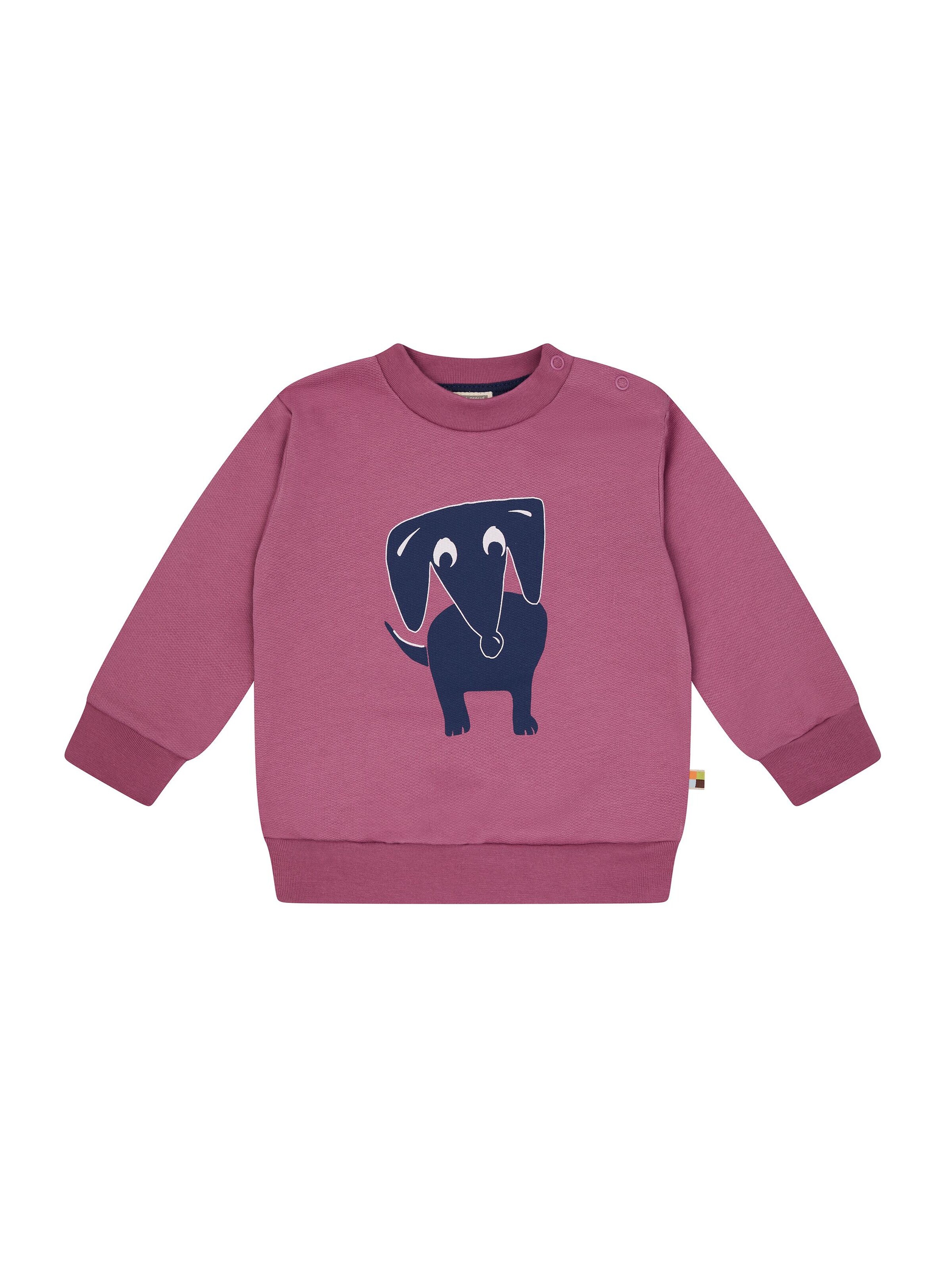 loud + proud Pullover 'Dackel'‌‌‌‌‌‌‌‌‌‌ in Lila: Vorderseite