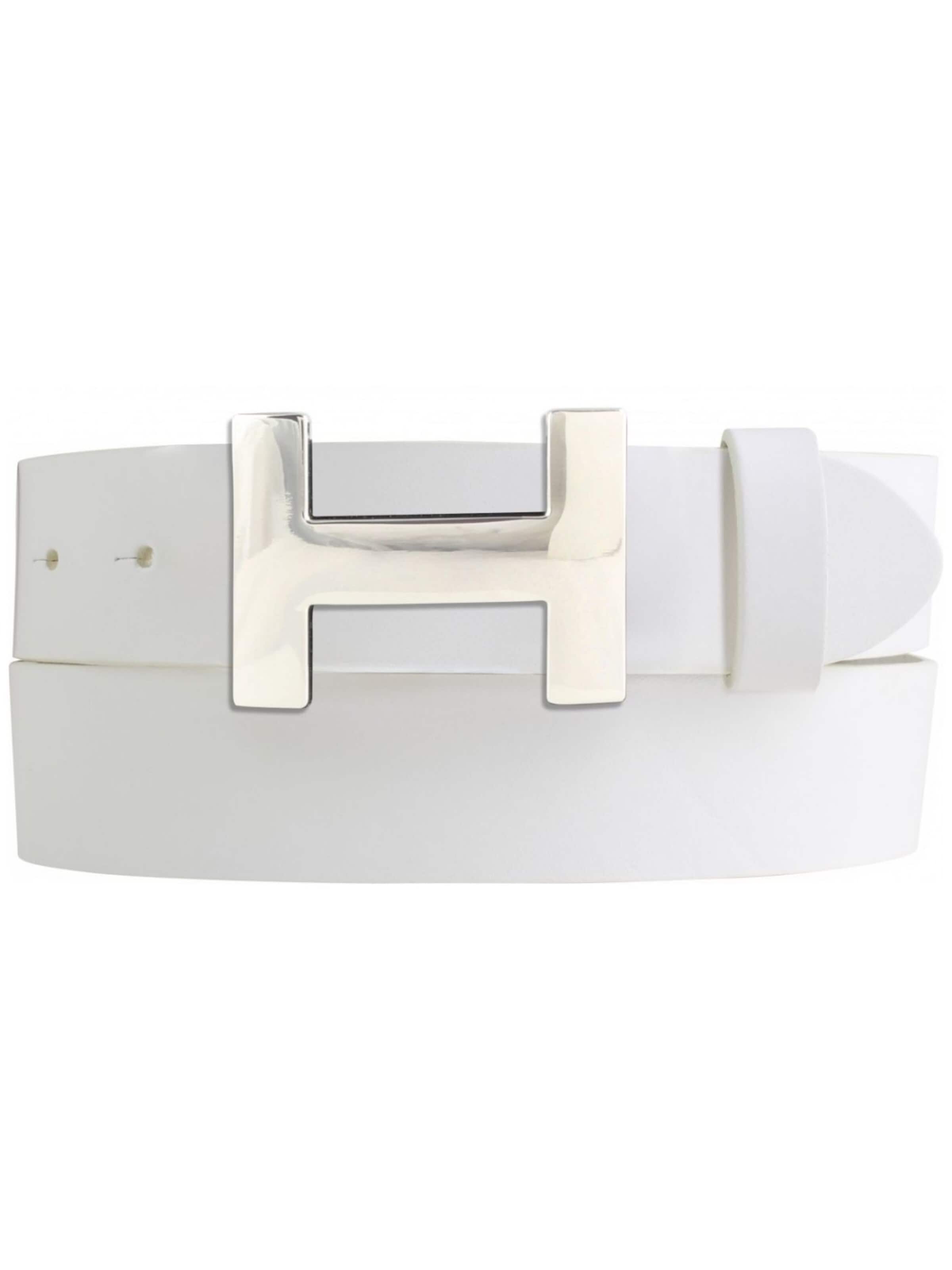 BELTINGER Belt 'Henry' in White: front