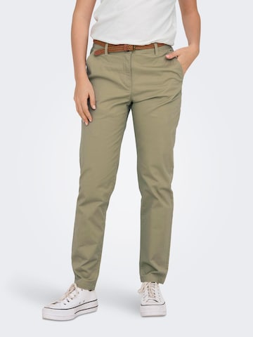 Coupe slim Pantalon chino 'CHICAGO' JDY en vert : devant