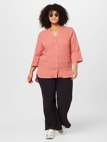 ONLY Carmakoma Blouse 'Theis' in Roze