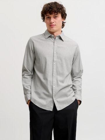 JACK & JONES Πουκάμισο 'JJEFIELD' σε γκρι: μπροστά