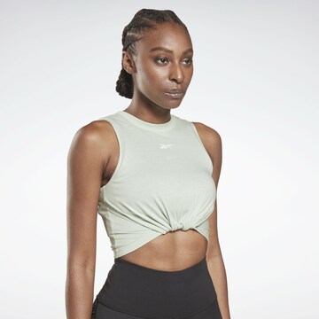 Reebok Sports Top 'Studio Gathered Solid' in Green: front