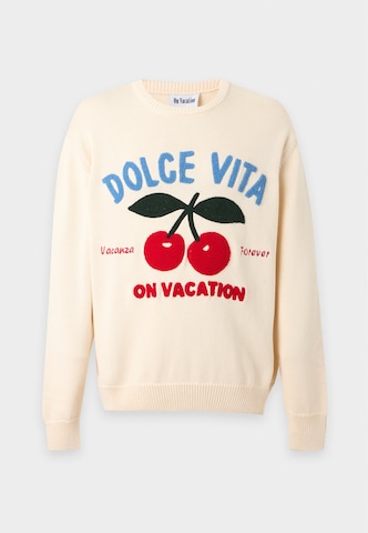 On Vacation Pullover 'Dolce Vita' in Beige: Vorderseite