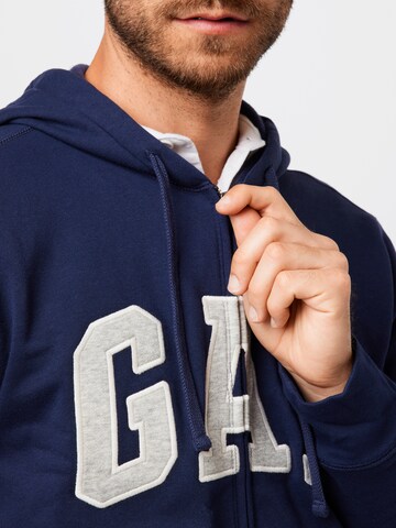 GAP Zip-Up Hoodie 'CHL FZ ARCH' in Blue