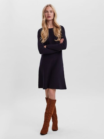VERO MODA Gebreide jurk in Blauw