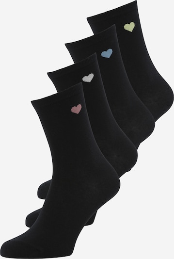 Lindex Socken in blau / grau / pastellgrün / schwarz, Produktansicht