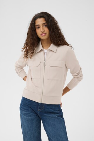 InWear Sweatvest 'Beca' in Beige: voorkant