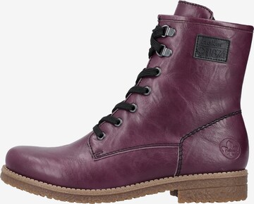 Rieker Lace-up bootie in Purple