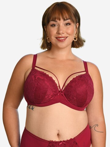 SugarShape T-shirt Bra 'Vienna' in Red