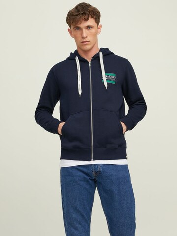 JACK & JONES Sweatjacke in Blau: Vorderseite