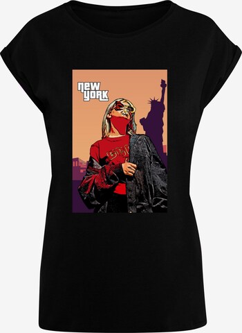 Merchcode Shirt 'Grand New York' in Zwart: voorkant