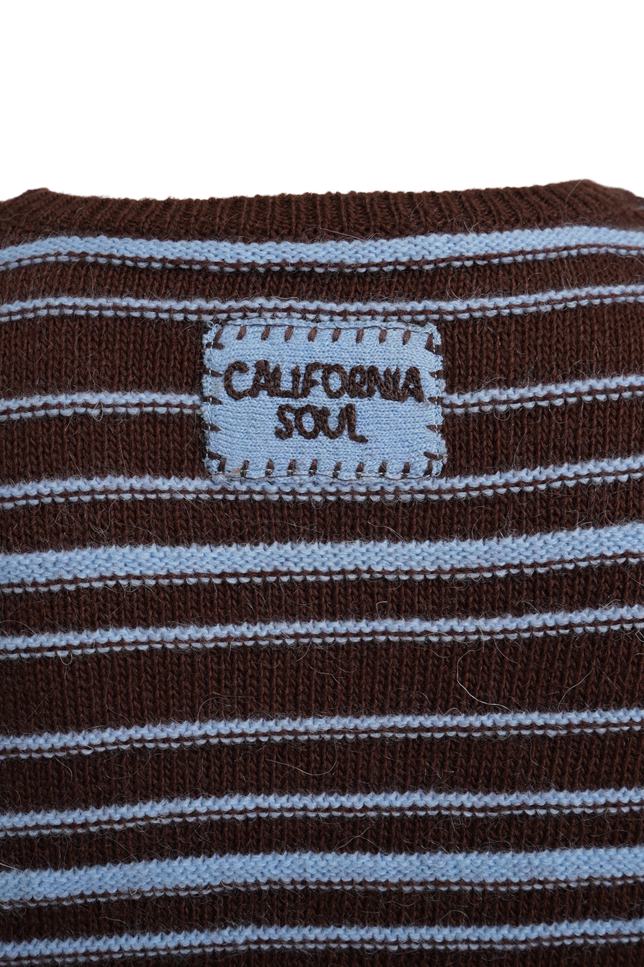 Smith&Soul Kurzarm-Pullover mit Streifen in Braun