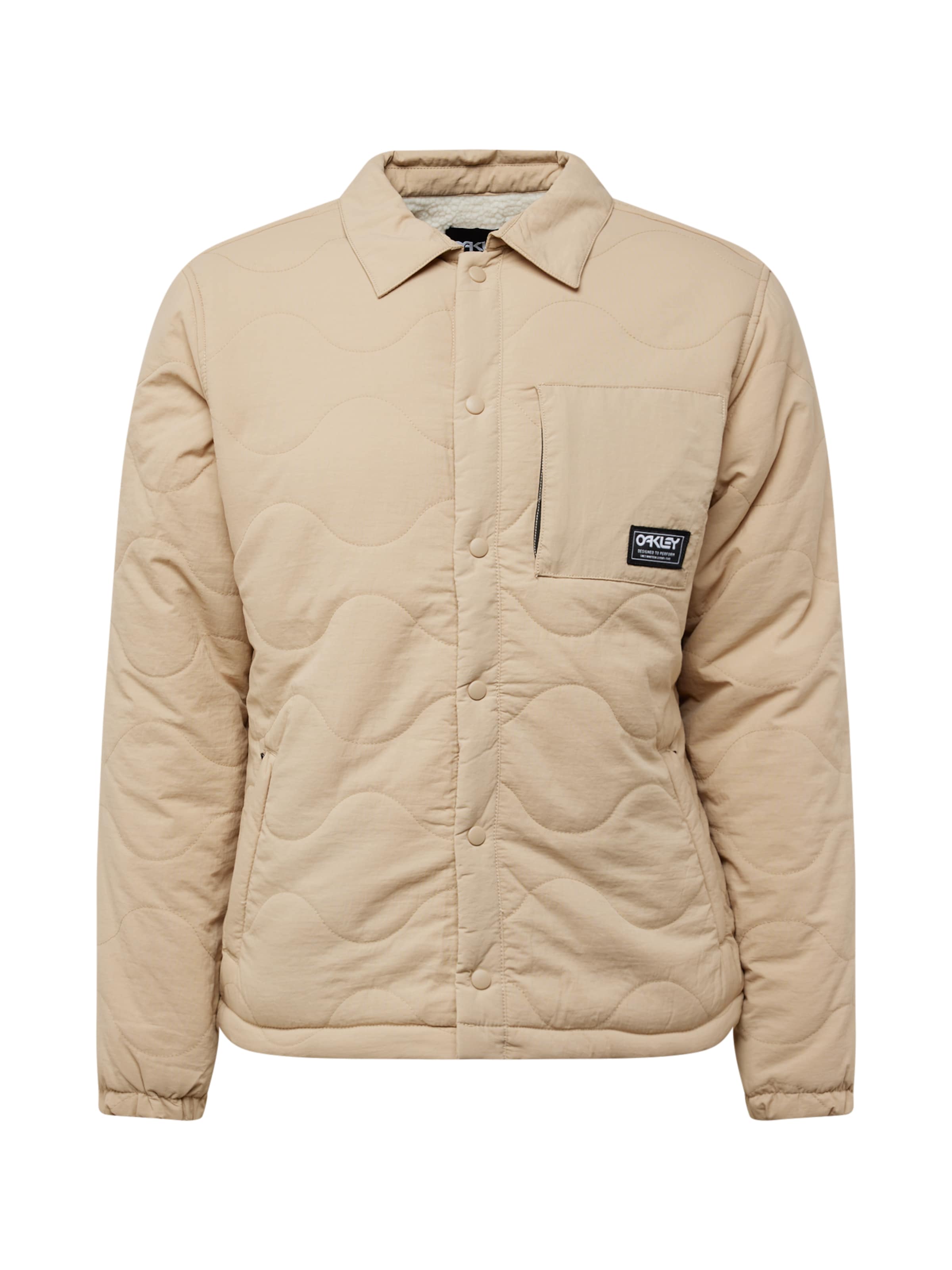 OAKLEY Přechodná bunda – béžová: přední strana