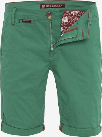 CIPO & BAXX Regular Pants in Green: front