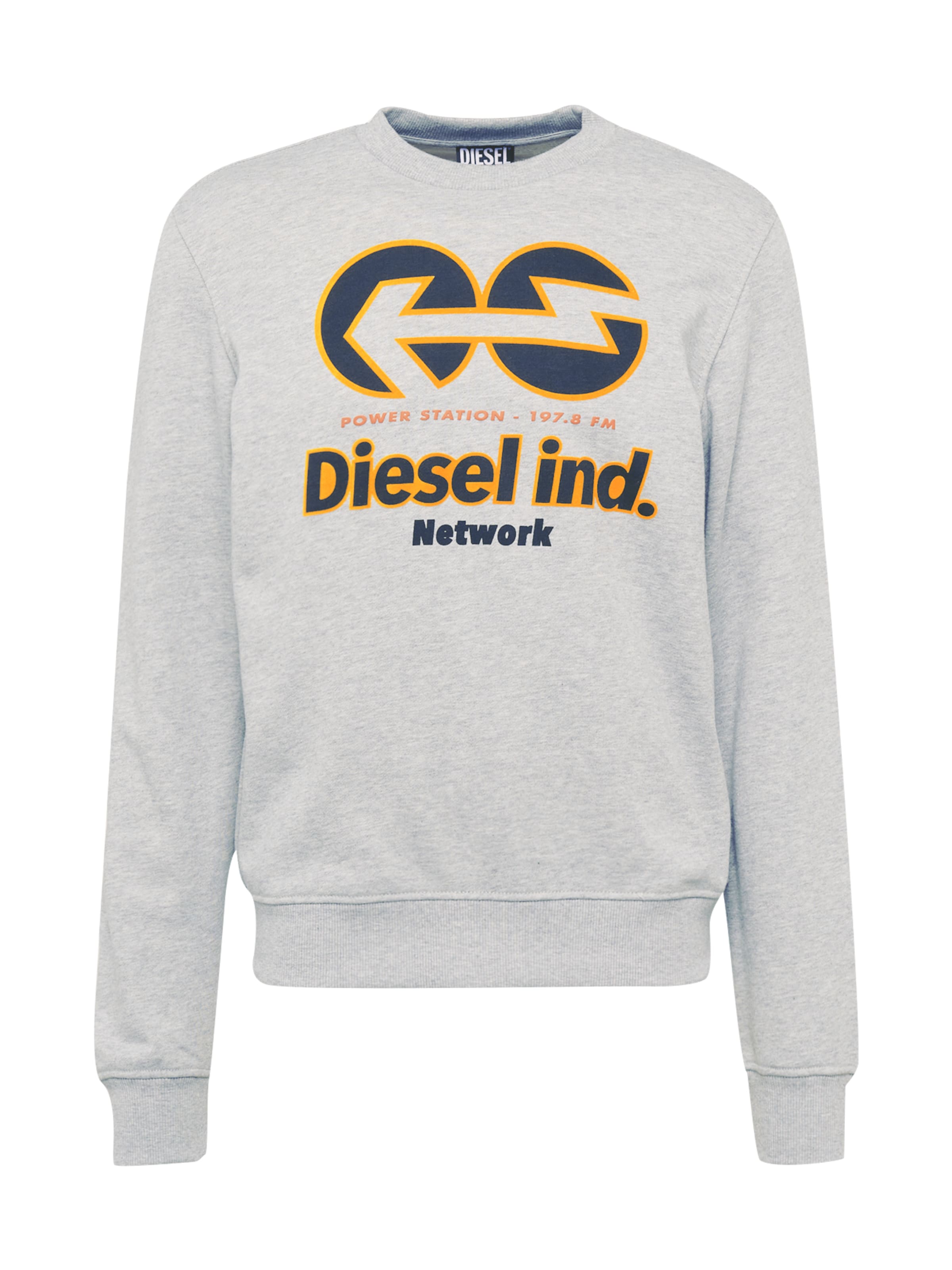 DIESEL Sweatshirt 'Ginn' in Grau: Vorderseite