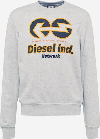 DIESEL Sweatshirt 'Ginn' in Grijs: voorkant