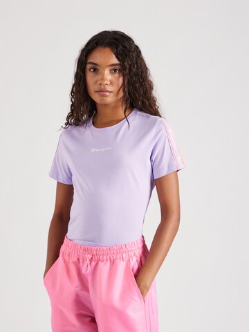 T-shirt Champion Authentic Athletic Apparel en violet : devant