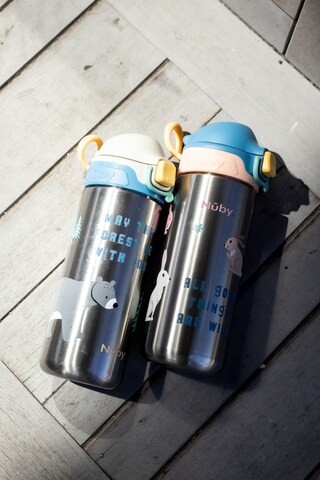 Nuby Trinkflasche 'Free Flow' in Silber